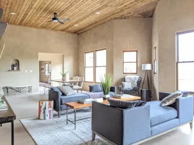 Tesuque Modern Adobe Residence — Interior Design & Decorating project by Pink Dwelling