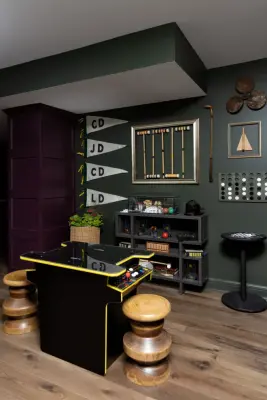 The Basement Speaks Volumes: Bargain Mansions Season 6 Episode 5 — Interior Design & Decorating project by Tamara Day Design