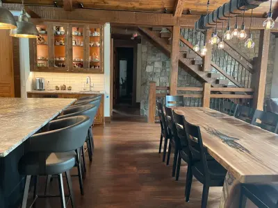 Clamshell Lake Timber Frame — Interior Design & Decorating project by Katie Kottke Interiors
