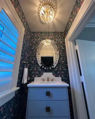Classic Powder Room — Interior Design & Decorating project by Alexander Von Ahsen