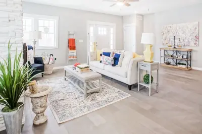 Classic White with Vibrant Color Accents — Interior Design & Decorating project by Flourish Interiors By Vanessa C Smith