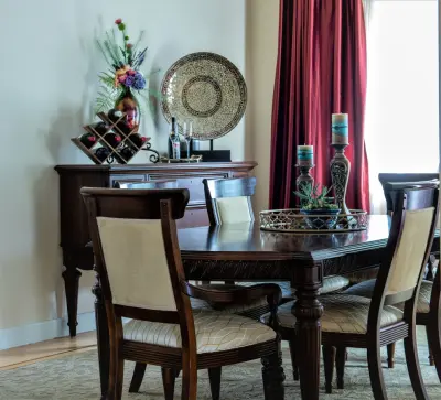 Transitional dining area — Interior Design & Decorating project by Annmari's Design, LLC