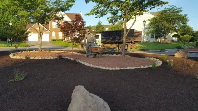 Mulch Work — Landscape Construction project by RH Hilarios Landscaping LLC
