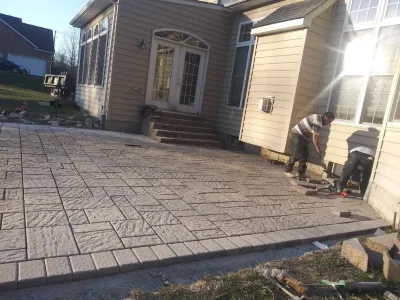 Stone Patio 4 — Landscape Construction project by RH Hilarios Landscaping LLC in Upper Marlboro