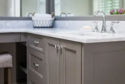 Tudor Bathroom Renovation — Interior Design & Decorating project by Michelle McKoy Designs