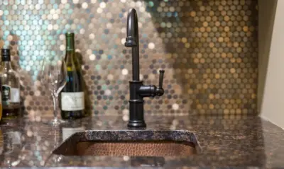 Tudor Beverage Station — Interior Design & Decorating project by Michelle McKoy Designs