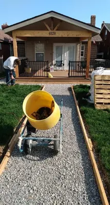 Cement Walkway with Covered Deck Patio — Handyman Services project by Crafty Jay's Handyman Services LLC