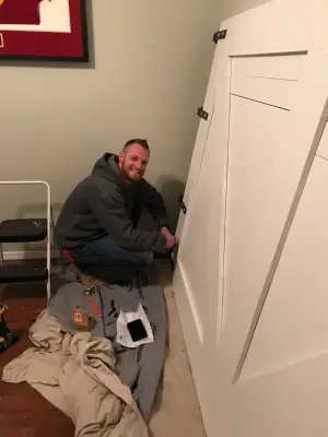 Bespoke wooden sliding door — Handyman Services project by Handyman Hero