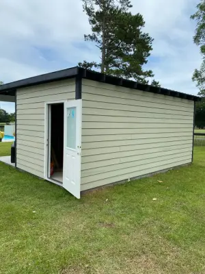 Poolside Storage Shelter — Handyman Services project by DLJ Construction And Home Improvement