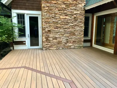Deck with Fire Pit — Deck Building & Repair project by Renew It Decks