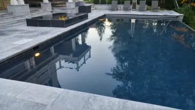 Vanishing edge pool — Landscape Construction project by Rock Water Farm