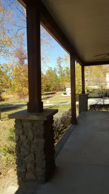 Cedar Enclosed Porches and Shutters — Deck Building & Repair project by Good Charlotte Cedar