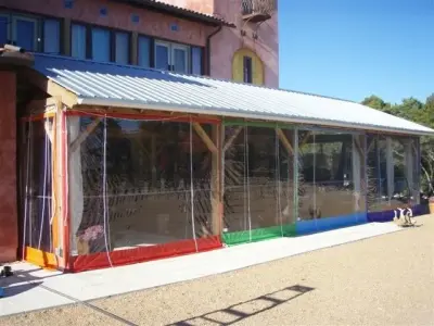 Custom Weather Curtains for Residential Clear Vinyl Patio Enclosure Pavilion Project — Deck Building & Repair project by Southern Patio Enclosures