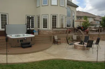 Curved Composite Patio — Deck Building & Repair project by Rolling Ridge Deck & Outdoor Living Co.