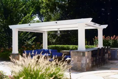 Poolside Louvered Pergola — Deck Building & Repair project by Penumbra Designs