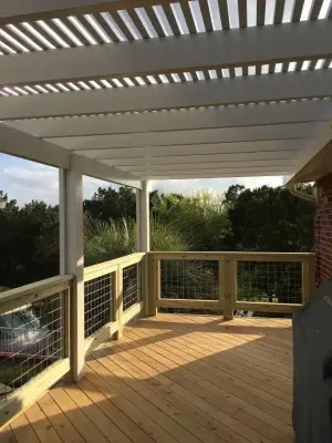 Expansive Outdoor Deck with Spiral Staircase by Moss Contracting Services