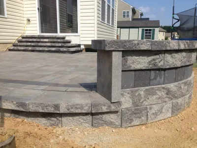 Backyard Nicolock Paver Patio Hardscape in Hanover — Landscape Construction project by Ryan's Landscaping Hanover, Pa Patios & Walls