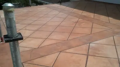 Santa Barbara-Inspired Faux Tile Finish Deck — Deck Building & Repair project by DeckExpert.com