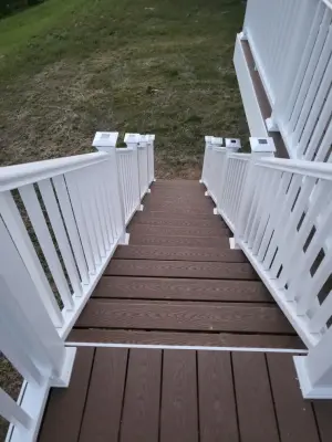 16x14 Composite Deck with Custom Solar Lighting — Deck Building & Repair project by Jaguar Decks And Fences