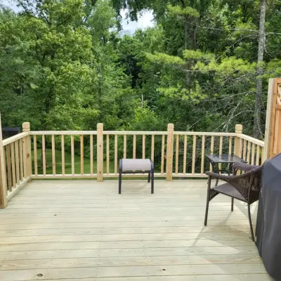 Reinforced 12x12 White Pine Deck for Hot Tub — Deck Building & Repair project by Jaguar Decks And Fences