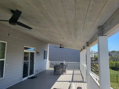 40x16 Composite Deck with Canopy, Equipped with Lights and Fans — Deck Building & Repair project by Jaguar Decks And Fences