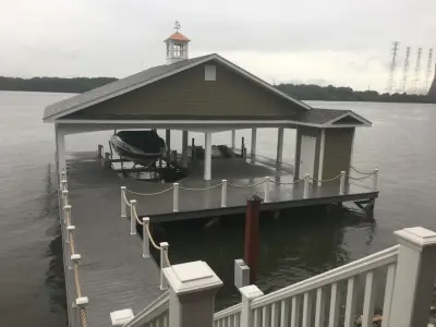 Chattanooga Two-Slip Boathouse — Deck Building & Repair project by Chattanooga Dock Builders