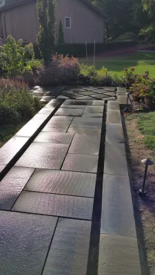 Detailed Walkway — Landscape Construction project by Salvatore Imbriano Landscaping Inc.