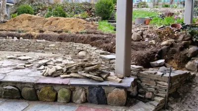Sea Cliff Natural Walls, Walks & Driveway — Landscape Construction project by Salvatore Imbriano Landscaping Inc.