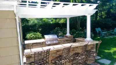 Outdoor Kitchen — Landscape Construction project by Salvatore Imbriano Landscaping Inc.