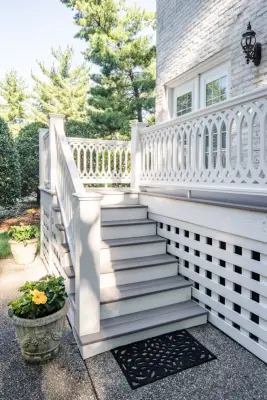 A Unique Spin on a White Deck — Deck Building & Repair project by The Porch Company