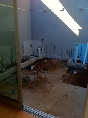 Custom Inner Atrium with fire feature — Landscape Construction project by San Diego Landscape Solutions Inc