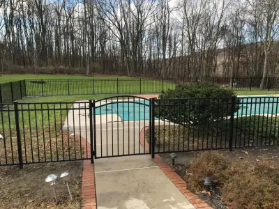 Aluminum Swimming Pool Barrier — Deck Building & Repair project by Stoney Mountain Construction
