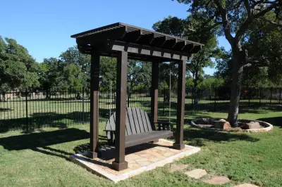 Canopied Swinging Arbor — Deck Building & Repair project by Georgetown Fence & Deck