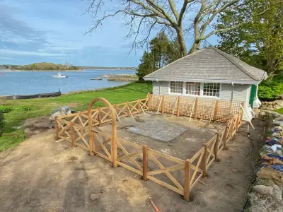 Marion, MA Black Locust Garden Setup — Deck Building & Repair project by Robi Decking