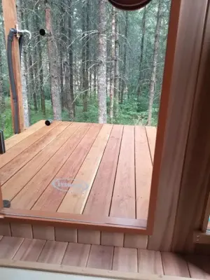 Yamhill, OR Black Locust Hot Tub Deck — Deck Building & Repair project by Robi Decking