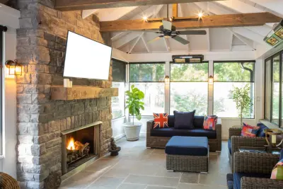 Bluestone Tiles and a Veranda — Deck Building & Repair project by The Porch Company