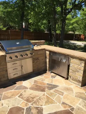 Southlake Outdoor Kitchen — Deck Building & Repair project by Panther City Arbor & Patio