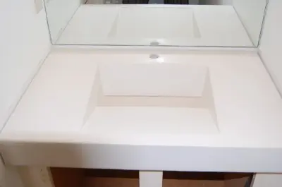 In-situ Concrete Countertops with Ramp Sink Slot Drain — Deck Building & Repair project by Designer Concrete