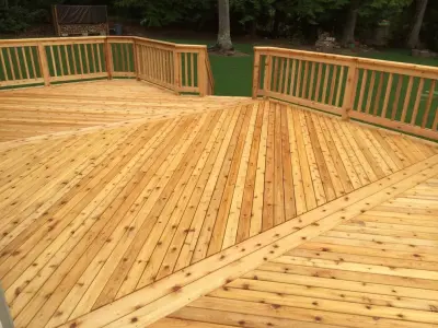 Cedar Patios — Deck Building & Repair project by PCF Construction Group