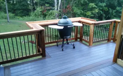 Inlaid fortress deck — Deck Building & Repair project by Smoky Mountain Deck Builders