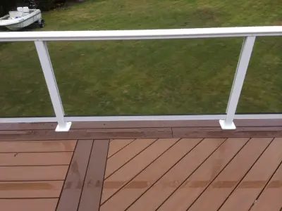 Clearview Decking, Composite Railing & Stamped Patio — Deck Building & Repair project by PCF Construction Group