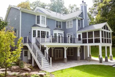 Decking, Enclosed Porch, Underdeck Water Management, and Patio — Deck Building & Repair project by Deckscapes Of VA, LLC