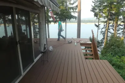 Composite flooring — Deck Building & Repair project by H.A.A.T Decking & Fencing