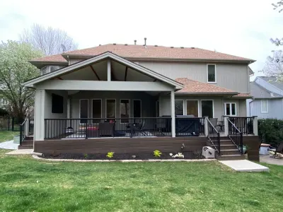 Shawnee, Kansas Composite Deck with Cover — Deck Building & Repair project by DW Elite Decks