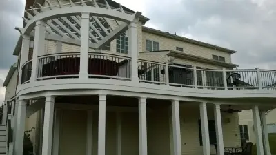 Arched Deck, Bespoke Pergola and Outdoor Space — Deck Building & Repair project by Deckscapes Of VA, LLC
