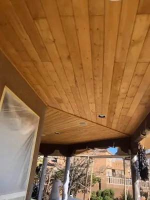 Personalized Patio Ceiling Installation — Deck Building & Repair project by Hardin Brothers Construction