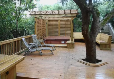 Personalized Spa Deck — Deck Building & Repair project by Earth Wood Fire Landscape