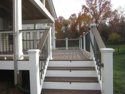 Bespoke Open Porch and Deck — Deck Building & Repair project by Deckscapes Of VA, LLC