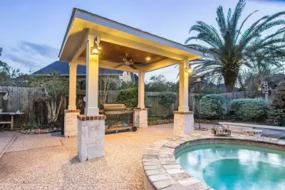 Personalized patio canopies — Deck Building & Repair project by Houston Home Improvement