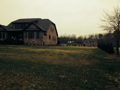 Charlotte Hardscape & Landscape w/Outdoor Fireplace — Landscape Construction project by SecureTurf - Charlotte Landscaping Experts